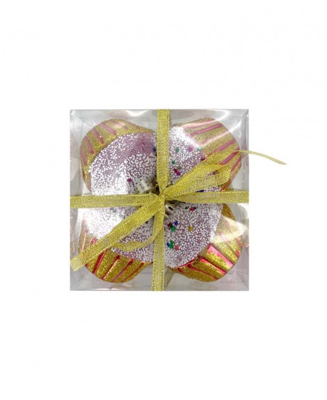 Set  Adorno  Navideño  Pastel  # 4V50  ( 4 Pza)