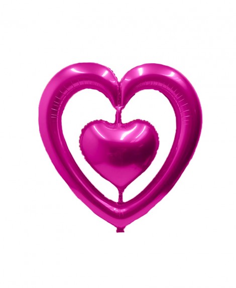 Globo  Jumbo  Dos  Corazones  # 40 (12 Pza)