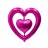 Globo  Jumbo  Dos  Corazones  # 40 (12 Pza)