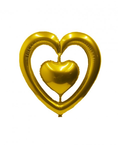 Globo  Jumbo  Dos  Corazones  # 40 (12 Pza)