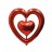 Globo  Jumbo  Dos  Corazones  # 40 (12 Pza)