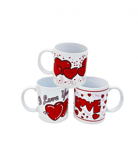 Taza  Cerámica  Corazón  Love  # 4855