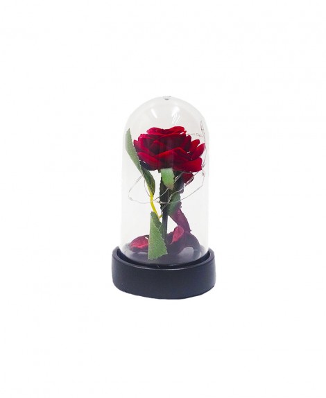 Adorno  Flor  Roja  Con  Luz  # Yt7681-545