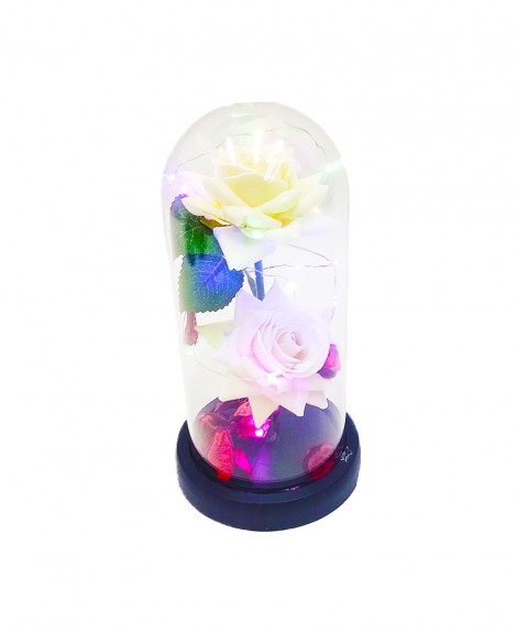 Adorno  Flor  Con  Luz  4  Color  # Yt7681-728