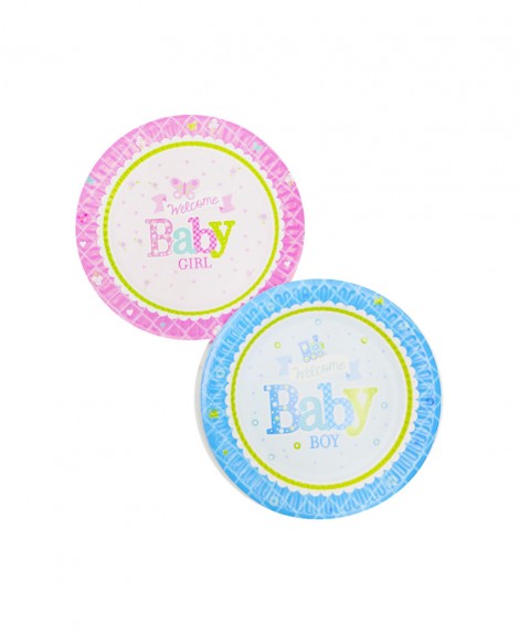 Plato  Baby  Shower  2  Color  # 7  (10 Pza)