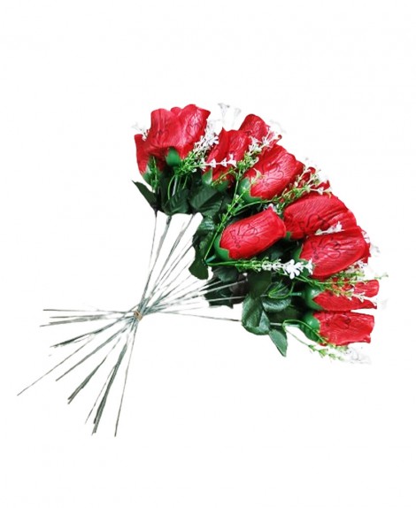 Rosa  Mama /Love  Individual  Con  Corazón  (20 Pza)
