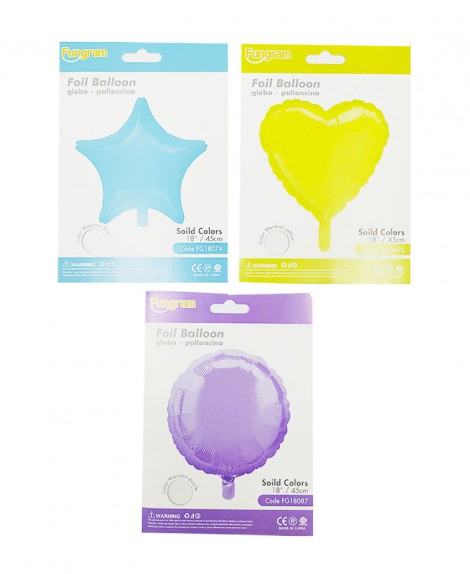 Globo  Estrella  Corazón  Redondo  Color  Pastel  # 18