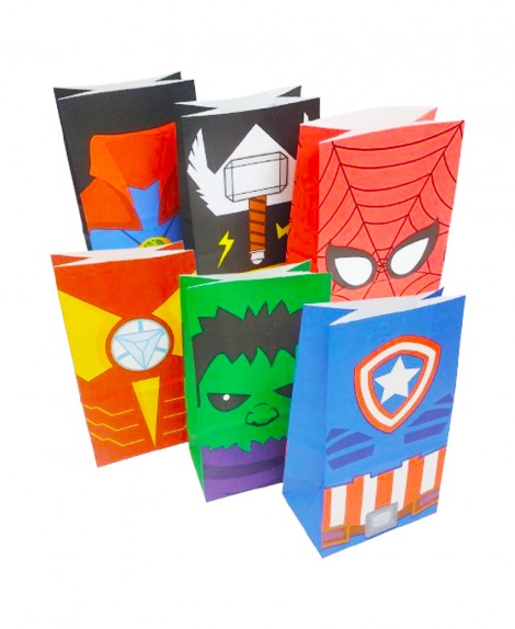 Bolsa  S/Agarradero  Super  Héroes  # H002 (12 Pza)