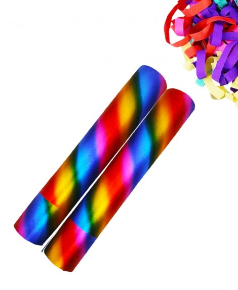 Tubo  Confeti  Papel  Largo  # 30 Cm