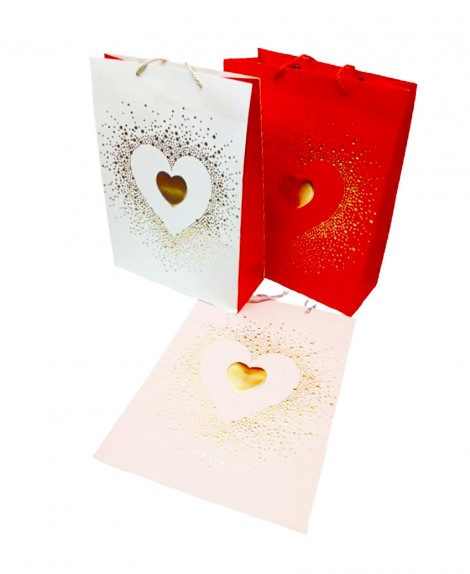 Bolsa  Regalo  Corazón  Brillo  Grande  