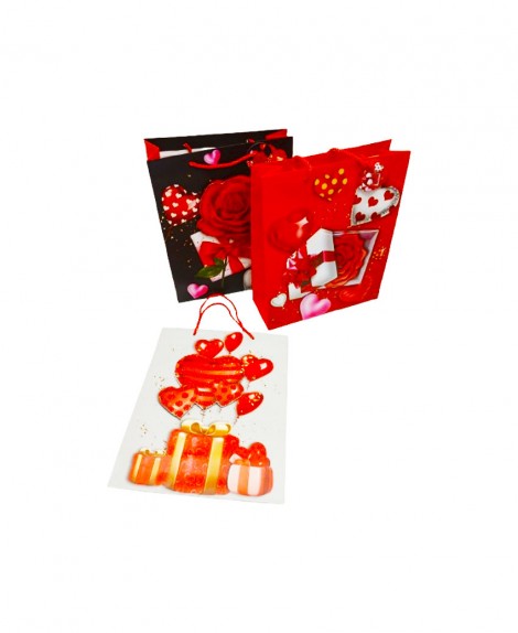 Bolsa  Regalo  Corazón  Decorado  Mediano  